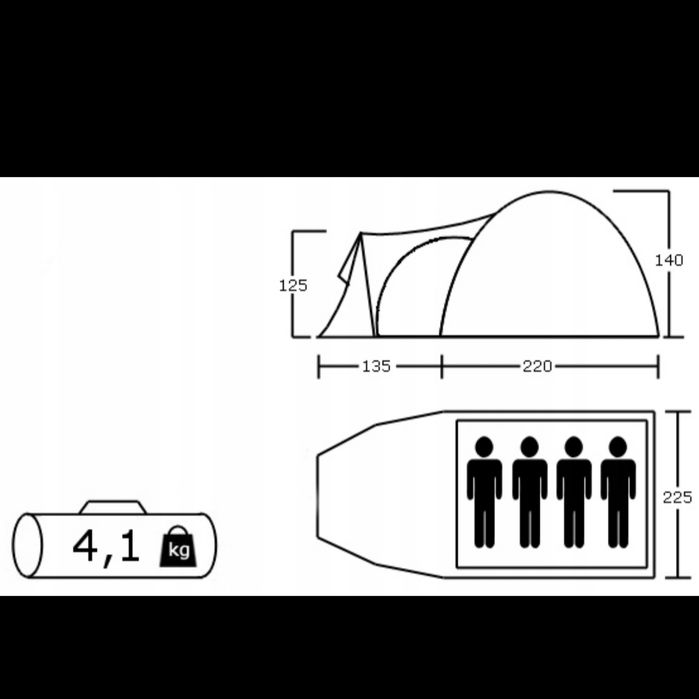 Wielki namiot duży turystyczny