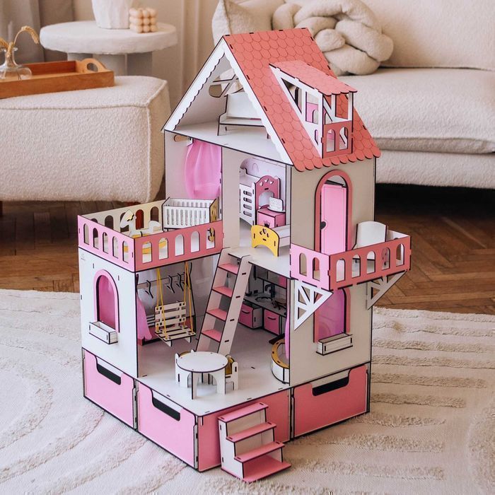 Ляльковий будинок лол з ящиками органайзерами +вітальня Кукольный дом