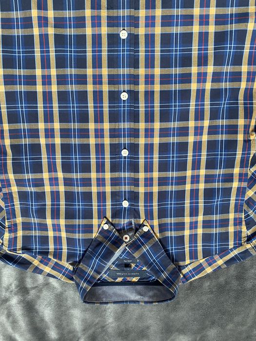 Koszula Męska w Kratę - Tommy Hilfiger - Slim Fit - L