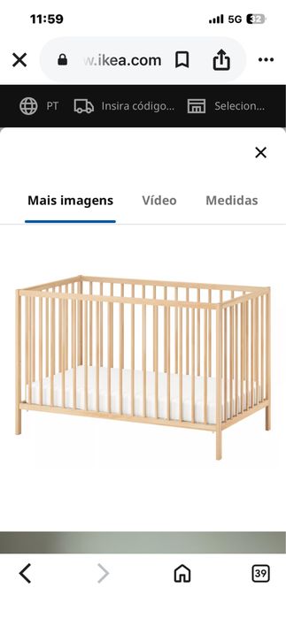 Cama de grades para bébé
