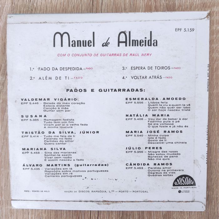 Vinil EP Manuel de Almeida