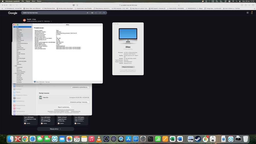 iMac 27" SLIM 32GB RAM GeForce SSD, HDD doposażony
