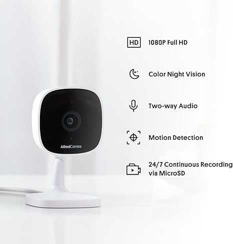 ALFREDCAMERA Kamera Full HD 1080p Nocny Widok Szeroki Kąt