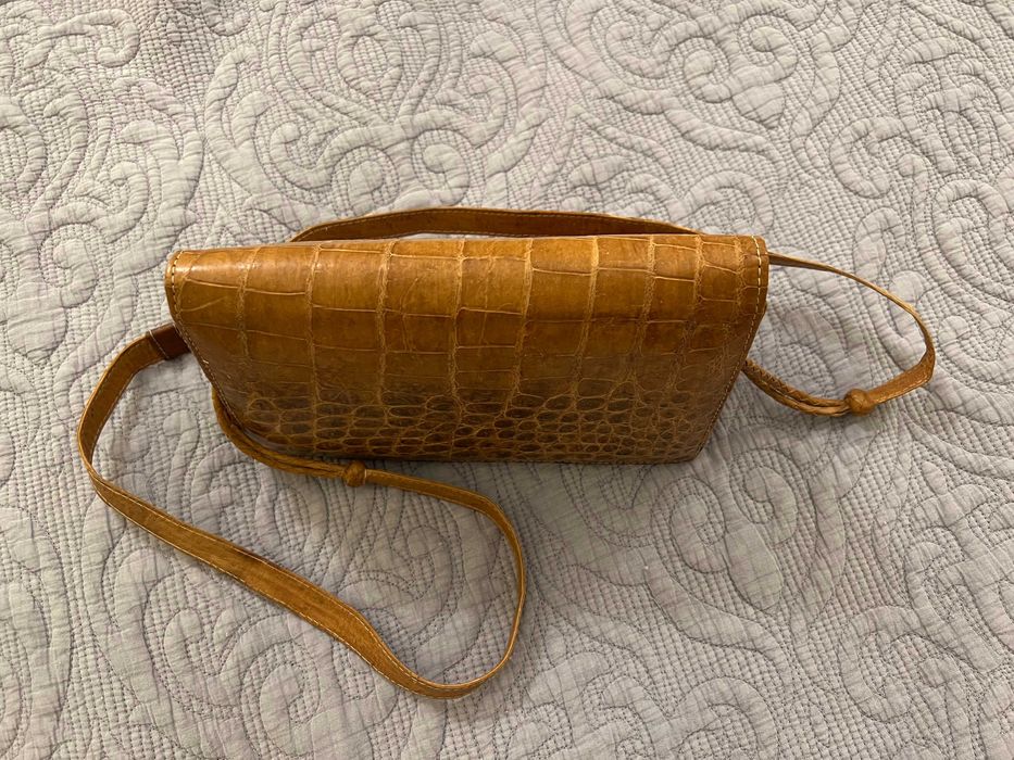 Bolsa en couro de crocodilo verdadeiro