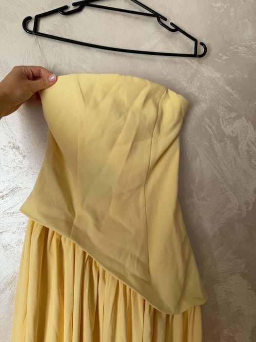 Sukienka maxi butter yellow z szalem babyboo