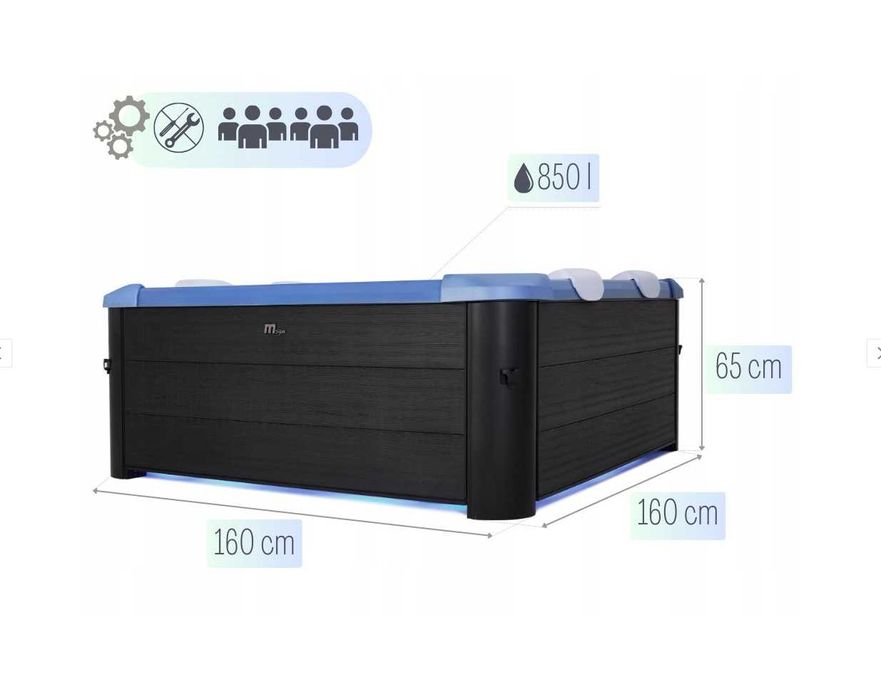 Wanna spa z hydromasażem 160x65 cm Sapphire 6 osobowe mSpa 2026!!
