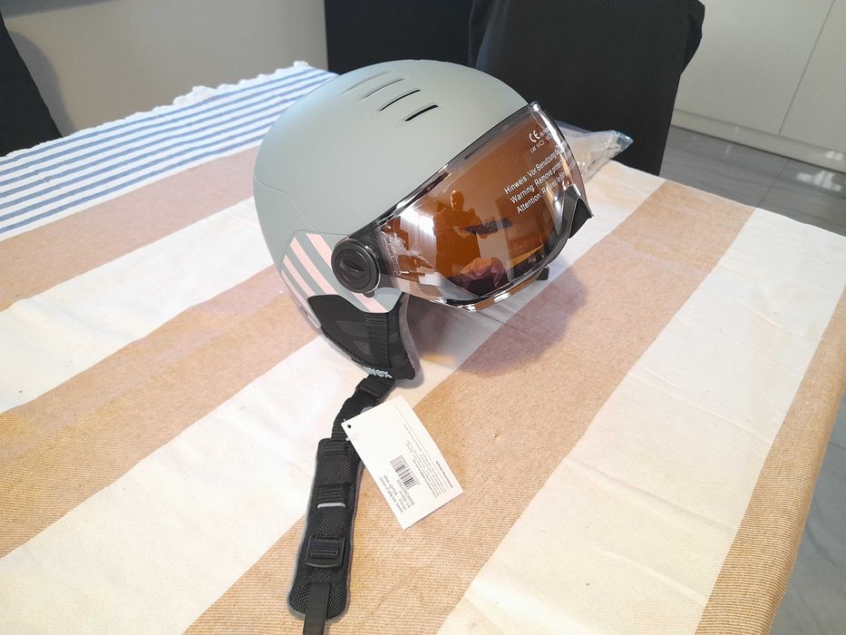 Kask narciarski Uvex ROCKET JR VISOR  51-55 CM