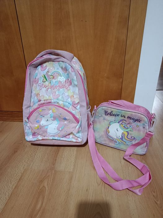 Mochila escolar + lancheira (infantil)