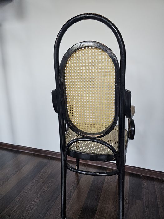 Krzesło gięte drewniane ratanowe plecionka wiedeńska