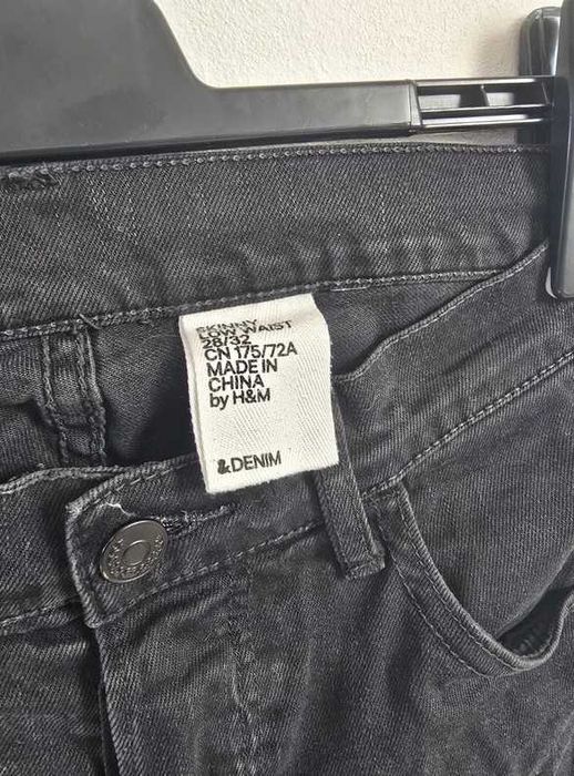 Czarne jeansy skinny low waist H&M