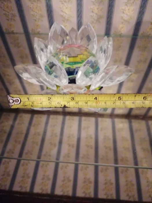 Flor de Lótus de Cristal - Decoração Feng Shui