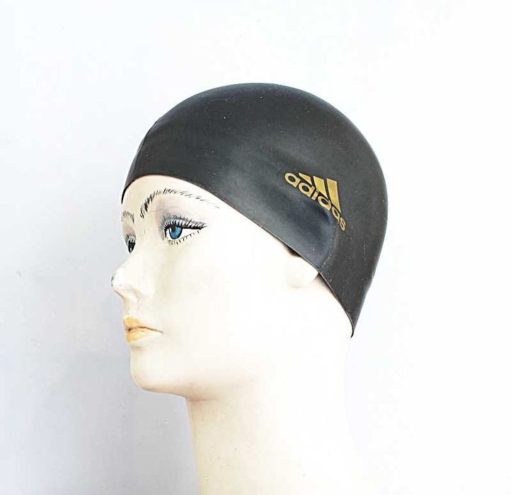 ADIDAS Czepek kąpielowy silikonowy na basen Nr 5202 Czarny = 2 sztuki