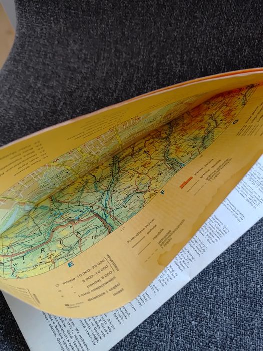 Stara mapa przeglądowa Europy – Polska 1983
