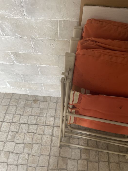 4 cadeiras de pano impermeavel