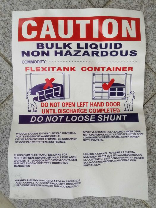 Flexitank para contentores de 6m