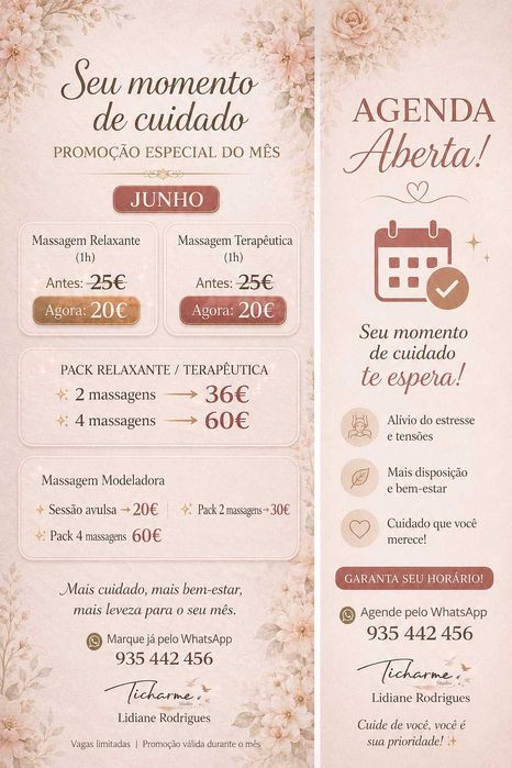 MASSAGENS PARA SENHORAS  Sou Massoterapeuta e realizo atendimentos exclusivamente para mulheres.  Massagem Relaxante, Terapêutica, Modeladora
