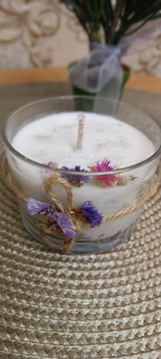 Свеча лавандовая