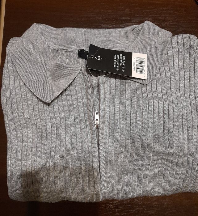 BluzkaPolo Damska/Prążkowany Materiał/