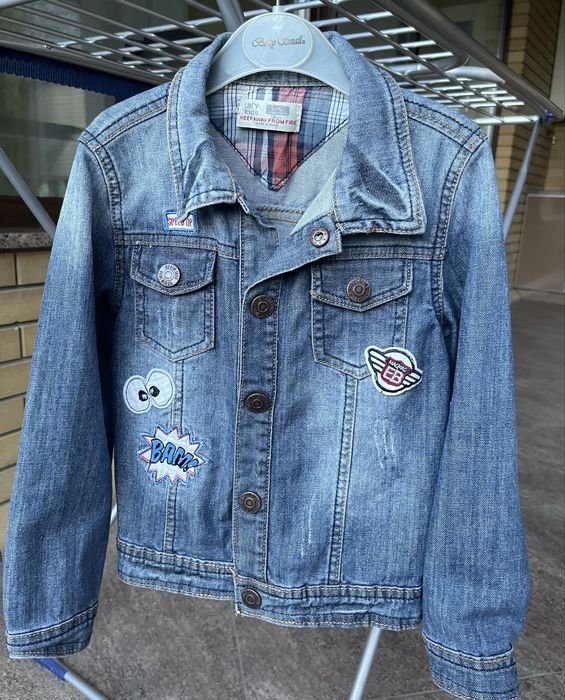 Детская джинсовая куртка 4-5 лет