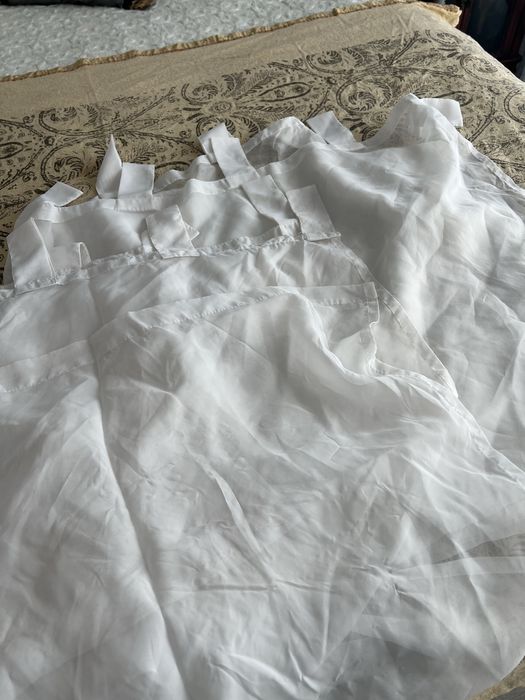 2 Cortinas transparentes brancas