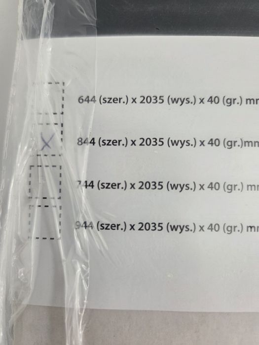 Drzwi 90cm prawe 80cm lewe bezprzylgowe.