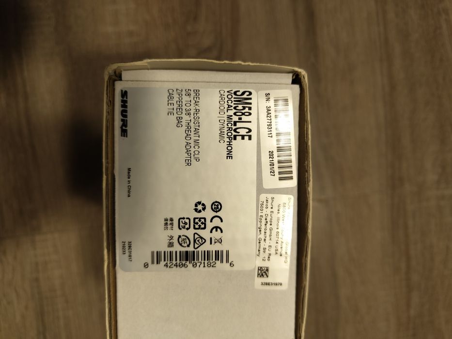 Mikrofon dynamiczny SHURE SM58-LCE