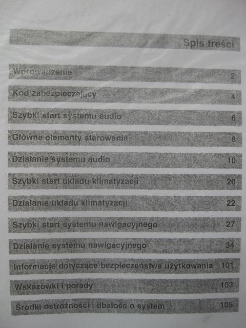 FORD MONDEO III instrukcja obsługi nawigacji PL