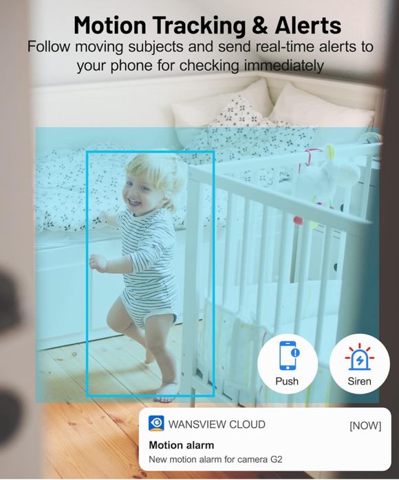GALAYOU Kamera bezpieczeństwa 2K WiFi 2szt