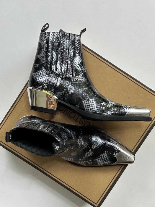 Черевики indie sleeze казаки hedi boy archive boots black архив чорні