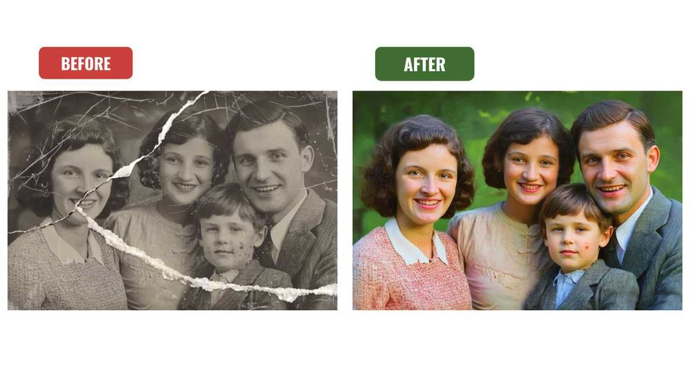 Sua foto antiga restaurada em 48 horas!