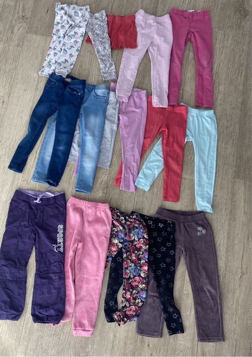 Paka ubrań dla dziewczynki 116 48 szt.