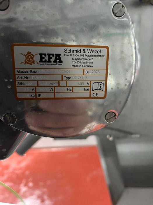 Стрічкова пила EFA SB 287E
для розпилювання туш свиней. Полутуш. Пила.