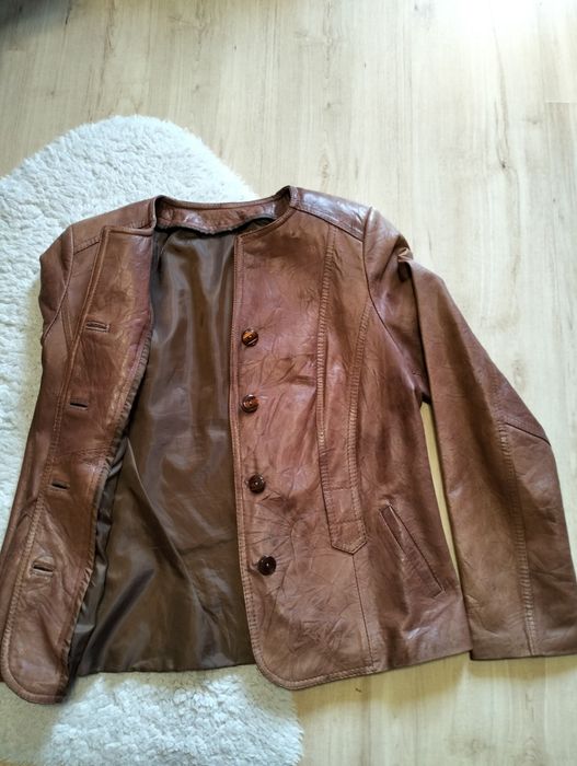 Kurtka dam. skórzana taliowana Firmy LEATHER.