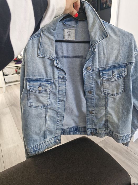 Paka ubrań jeans Kurtka jeansowa ,spodenki  r 152/158