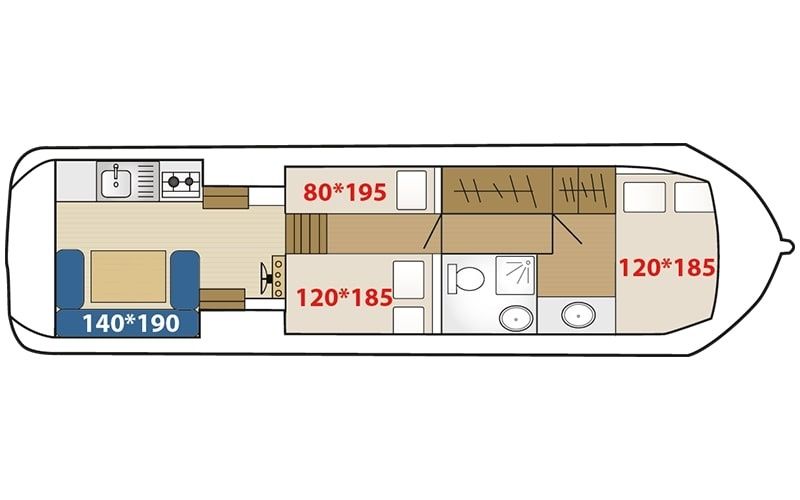 Czarter bez patentu 7 osób barka jacht housboat Wielka Pętla Wielkopol