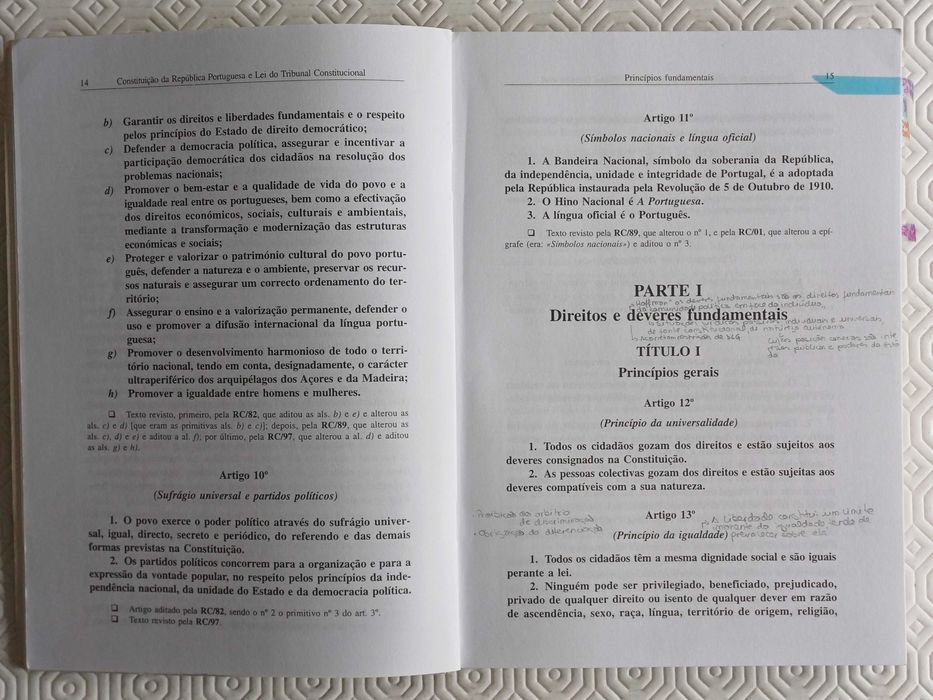 Constituição da Rep. Portuguesa e Lei do Tribunal Constitucional, 2005