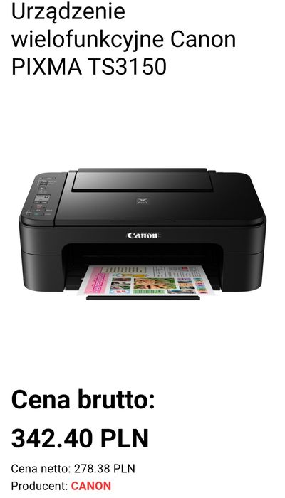 Drukarka/skaner Canon PIXMA TS3150