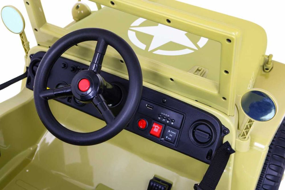 Auto Elektryczne dla Dzieci - Willys Wojskowy 4×4 Retro