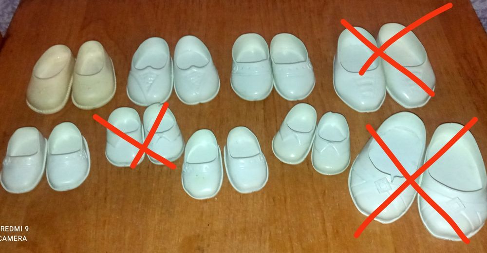 Обувь для куклы ГДР. СССР. Тапочки туфли кукле.