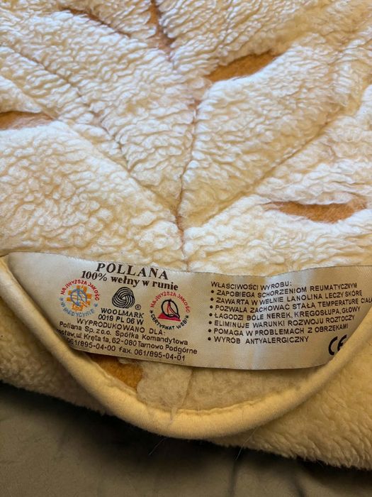 Zestaw pościeli 100% wełna POLLANA z certyfikatem Woolmark (Kołdra + Koc + Poduszka)