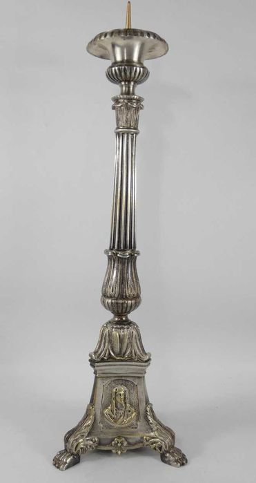 LICHTARZ świecznik mosiądz Jezus Maryja Serce Jezusa 50 cm