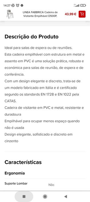Cadeira visitante