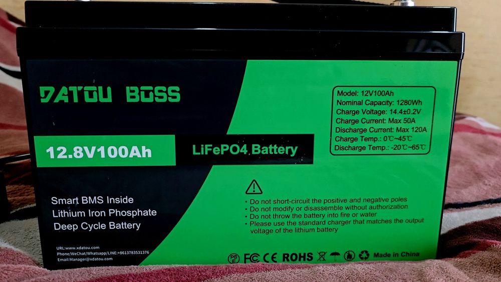 Комплект ДБЖ, 12v 120a DatouBoss LiFePo4