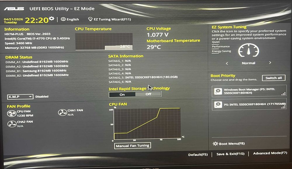 Материньска плата в зборі Socket 1150