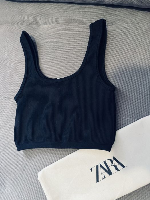 Czarny top w prazki fishbone rozm xxs