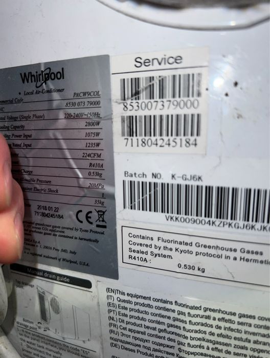 Кондиционер мобильный Whirpol