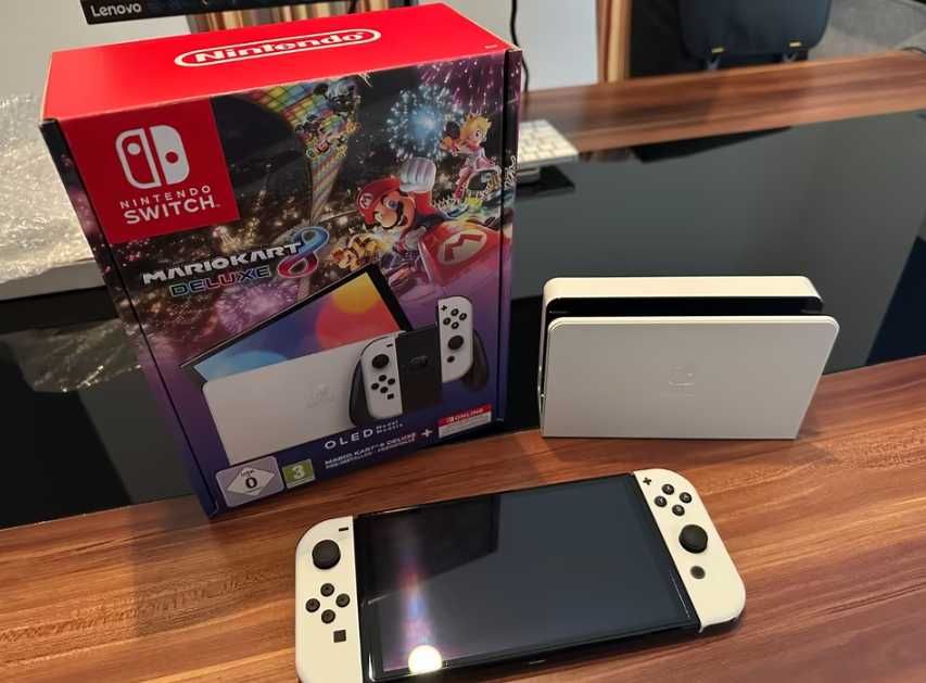 Nintendo Switch OLED W kolorze czarnym w pełni sprawne  + 512gb