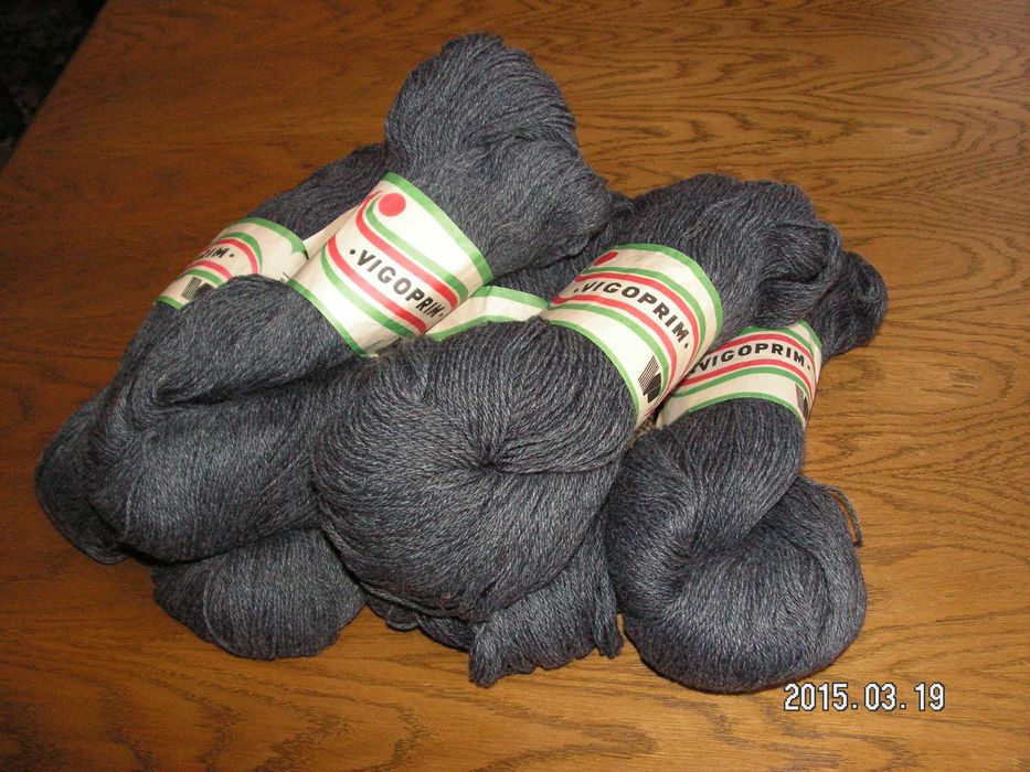 Wełna prawdziwa 100 % szara super jakość