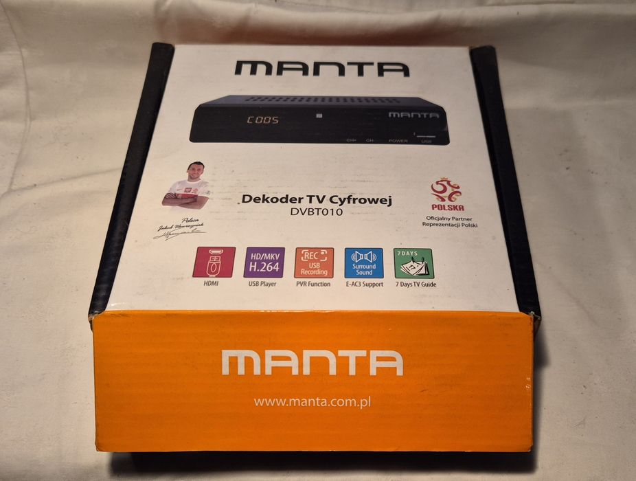 Tuner dekoder naziemnej telewizji cyfrowej DVB-T Manta DVBT010