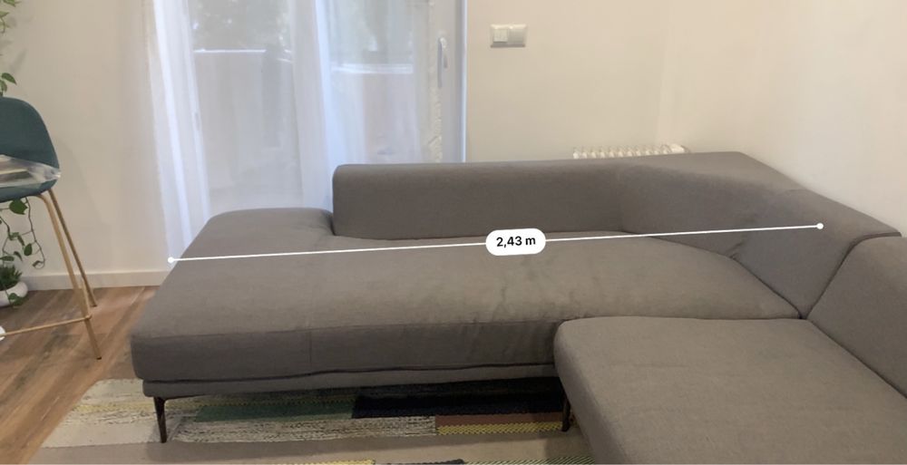 Sofá (cinzento super confortável )
